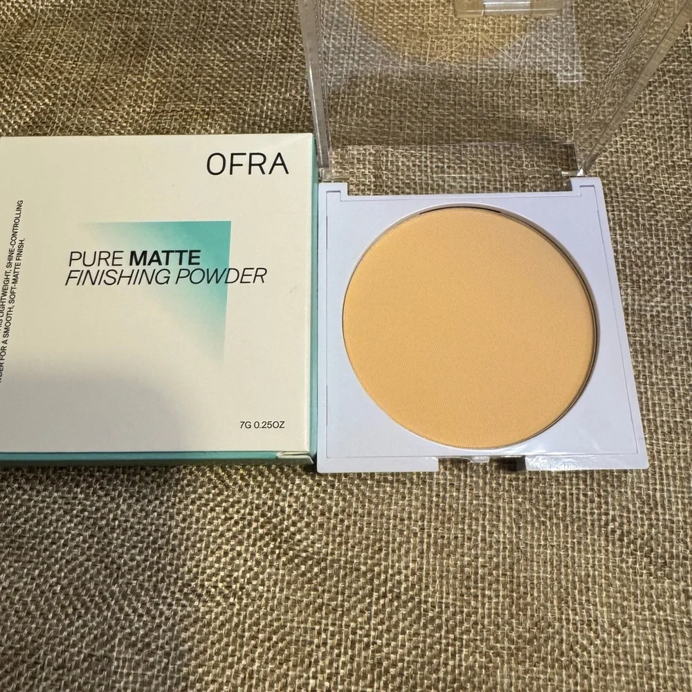 Natasha Denona Concealer, OFRA Powder, Rare Beauty Blush& Laura Geller mascara